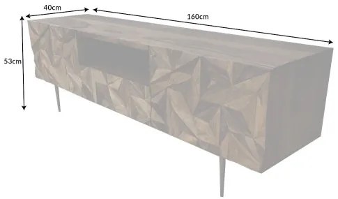 TV-skrinka 43448 Stone 160cm Drevo Palisander  - Komfort-nábytok