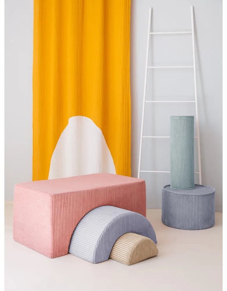 Ružové menčestrové penové ihrisko 75x49x37 cm Rainbow Montessori – Wigiwama