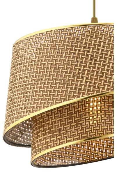 Závesný luster BARETTE na lanku 1xE27/60W/230V hnedá/zlatá