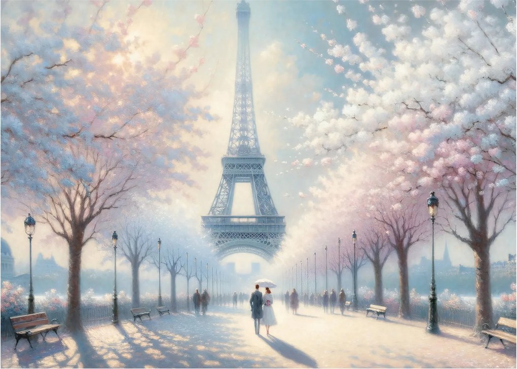 Obraz - Maľba z Paríža (70x50 cm)