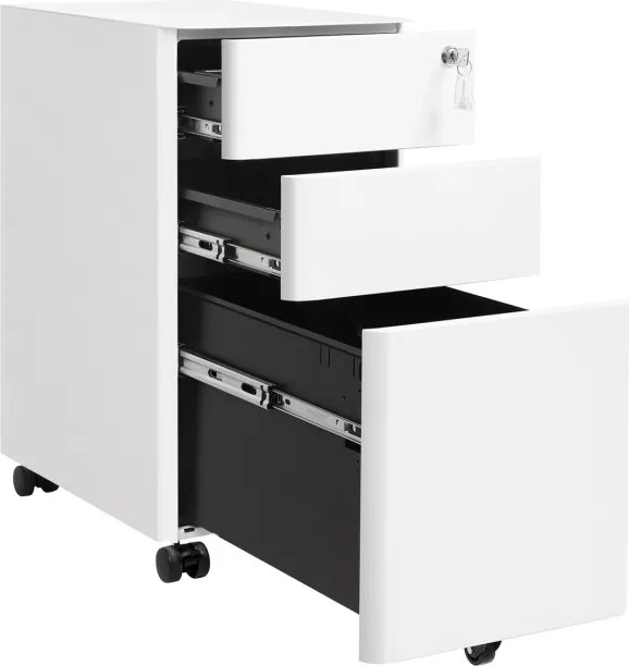 Mobilná skrinka biela AUK-E1130 WT