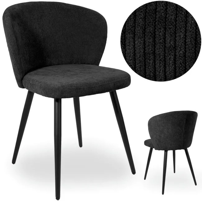 Jedálenská stolička KROSBY čierna