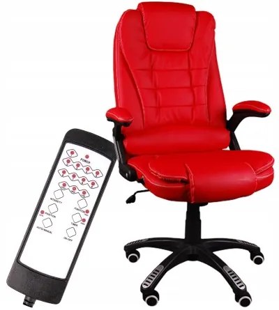 Sammer Polohovateľné masážne kancelárske kreslo v červenej farbe BSB001M