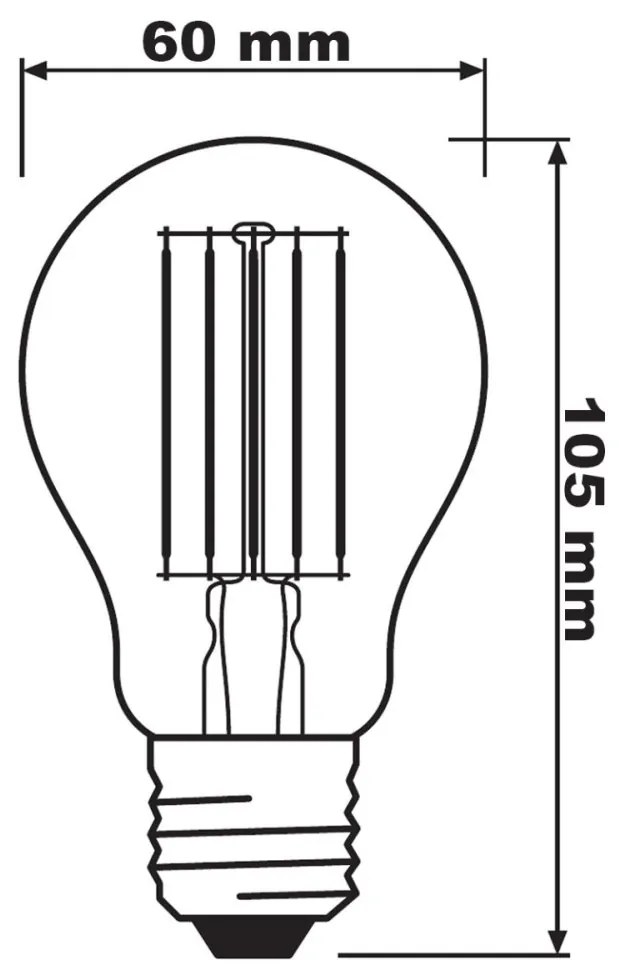 LED žiarovka E27 A60 10W = 100W 1521lm 4000K Neutrálne 360° vlákno OSRAM