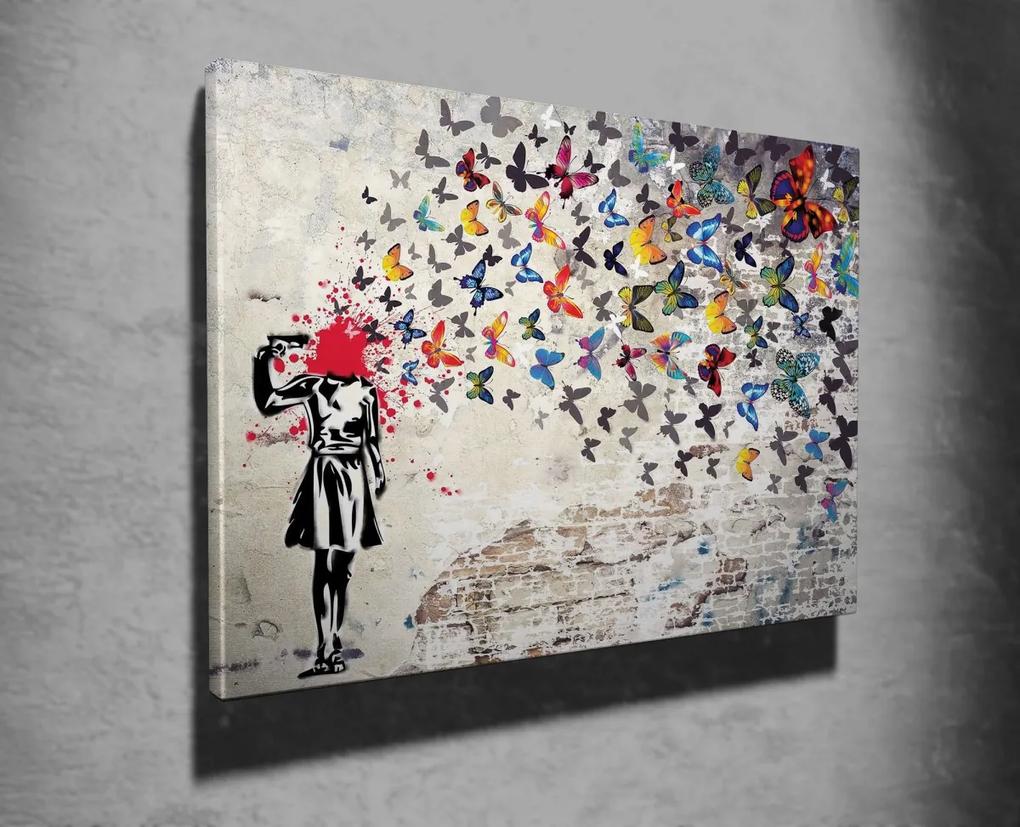 Obraz na plátne Butterfly dead WY51 50x70 cm