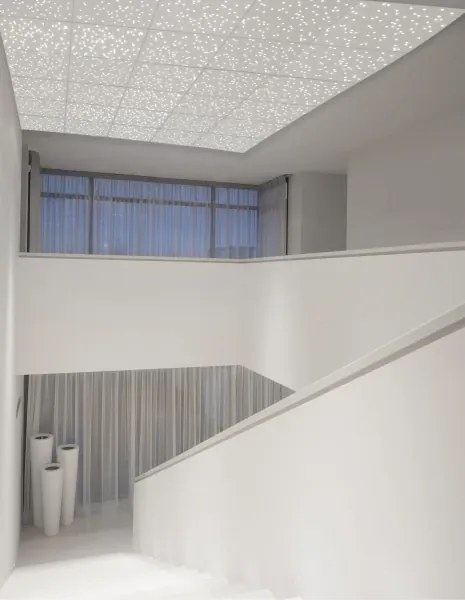 Stropné svietidlo LED so stmievaním Cielo 30 biele s diaľkovým ovládaním