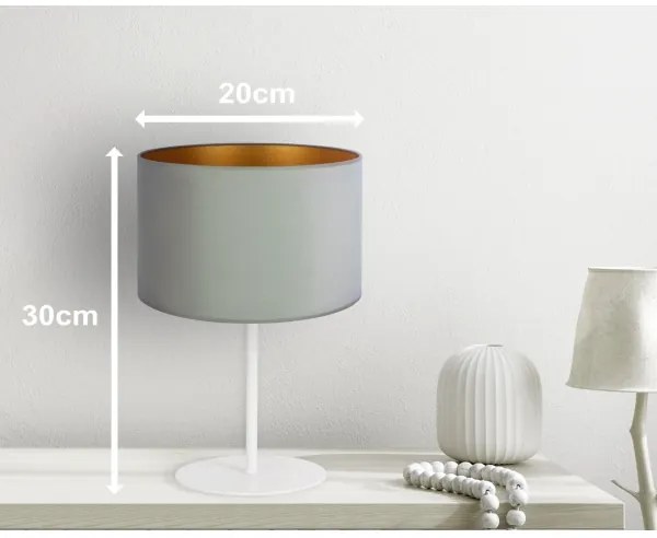 Duolla - Stolná lampa ROLLER 1xE14/15W/230V svetlo pr. 20 cm zelená/zlatá