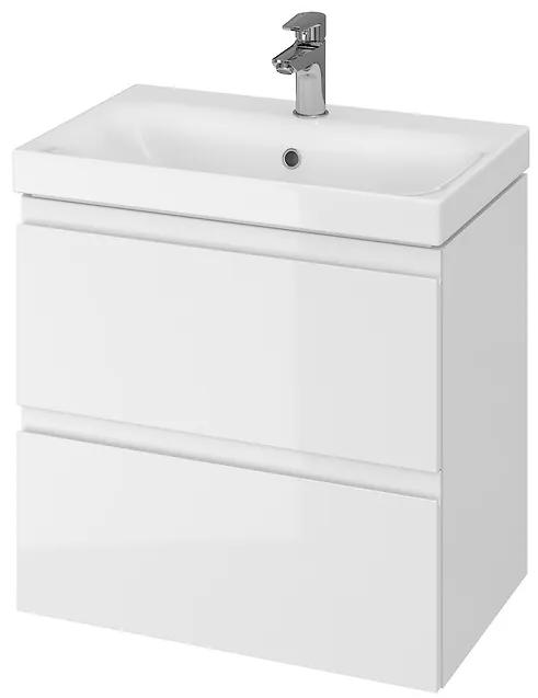 Cersanit Moduo Slim 60 závesná skrinka + umývadlo, biely lesk, S801-227-DSM