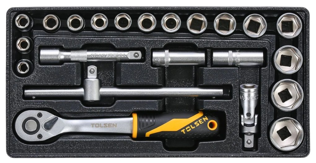 Tolsen Pojazdný dielenský vozík na náradie, vrátane 189 náradia, 7 zásuviek