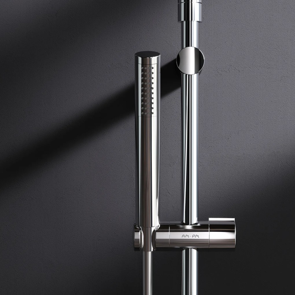 Sprchový systém AM.PM Spike F07PA400 s termostatickou sprchovou batériou, chróm