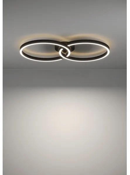 Eglo 900955-LED RGBW Stmievateľné stropné svietidlo AMANDOLO 19,5W/230V čierna + DO