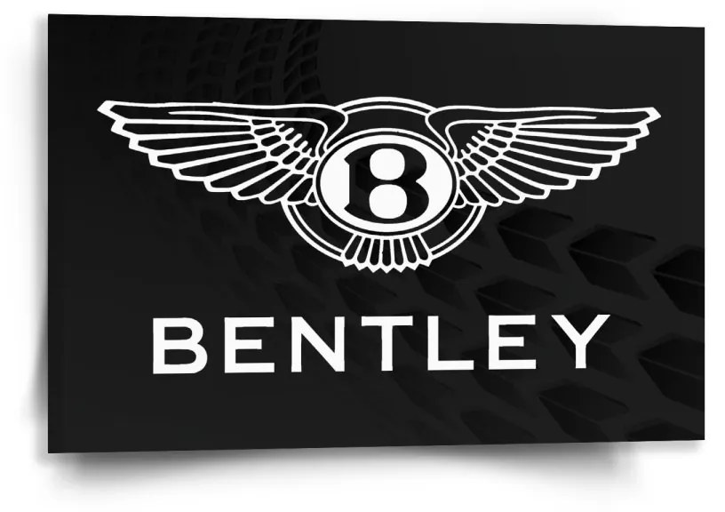 Sablio Obraz Logo Bentley Čierny - 60x40 cm