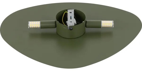 Nástenné svietidlo STONE 2xG9/8W/230V 30x39 cm zelená