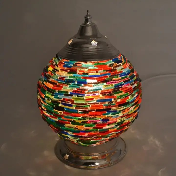 Stolná lampa mosaic orient Globe beads PATCHWORK Ø15