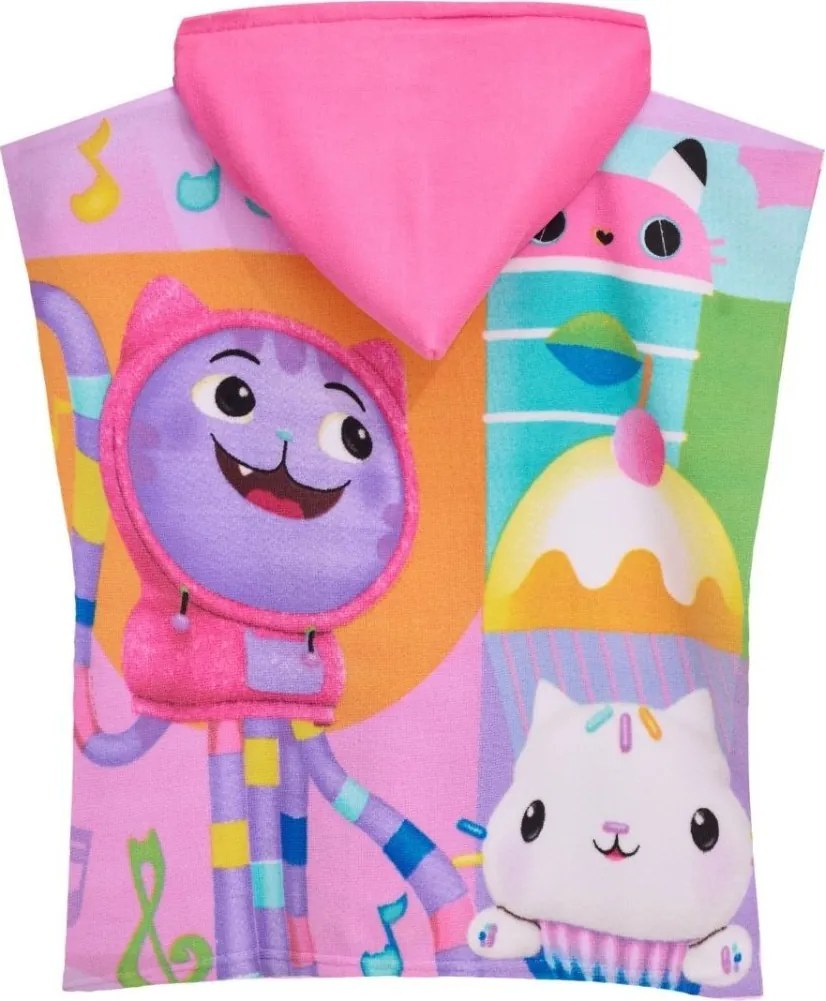 Dievčenské plážové pončo z mikrovlákna Gábinin kúzelný domček