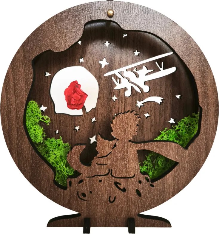 Stmievateľná LED stolová lampa s motívom Malého princa | Sentop LED0575-WENGE