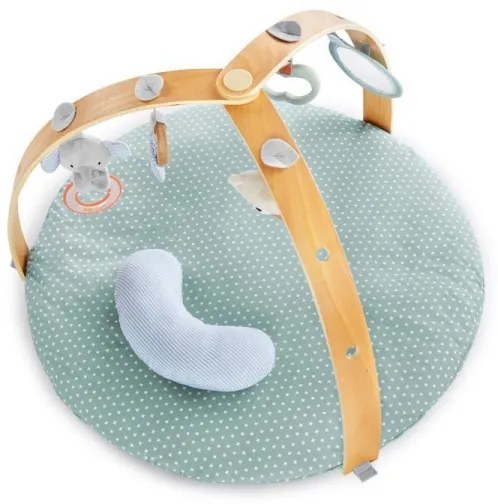 Ingenuity - Detská hracia deka LOAMY mint/šedá