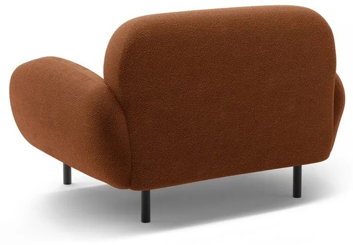 Terakotové kreslo z textílie buklé Poppy – Micadoni