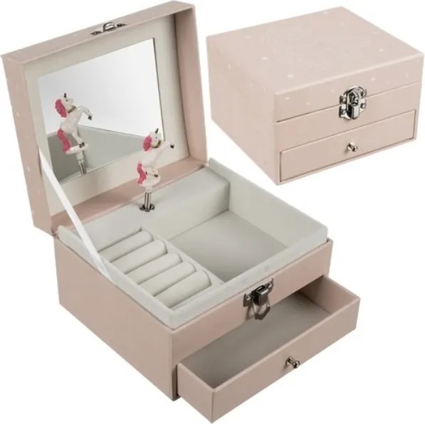 Kruzzel Šperkovnica hracia skrinka s jednorožcom ružová