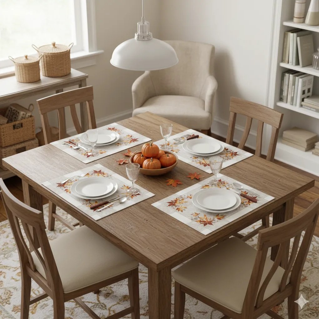 Forbyt Prestieranie Jesenné lístie, 35 x 45 cm, súprava 4 ks