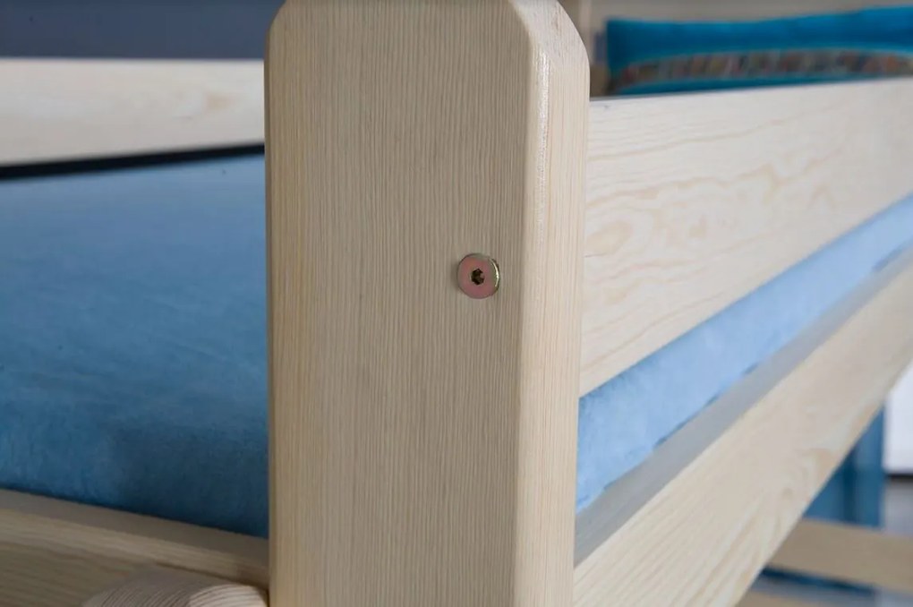 Detská poschodová posteľ s rozšíreným spodným lôžkom a zásuvkami BENJAMIN - šedá - 200x90/120 cm