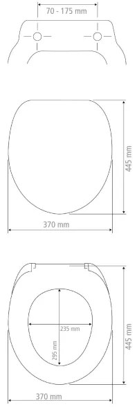 WENKO 24516100-WC WC sedadlo 300/350 KG 37x44,5 cm biela/strieborná