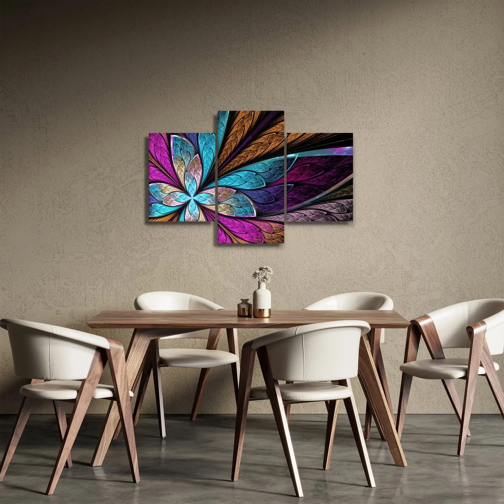 Obraz - Abstrakcia, kvetina (90x60 cm)