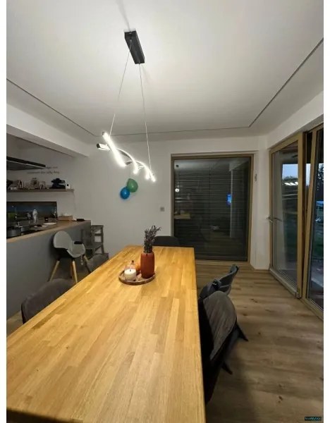 LED Luster na lanku TWIST LED/37W/230V 4000K 120 cm zlatá