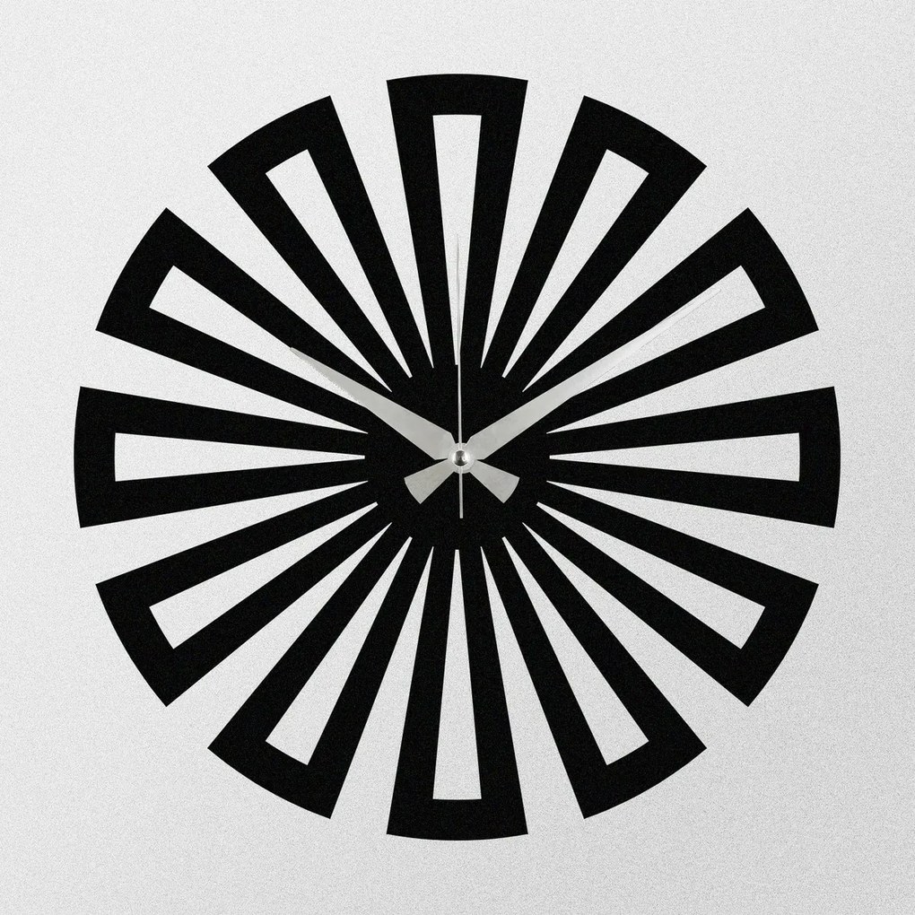 Nástenné hodiny Enzo S003 Black, 48 x 48 cm