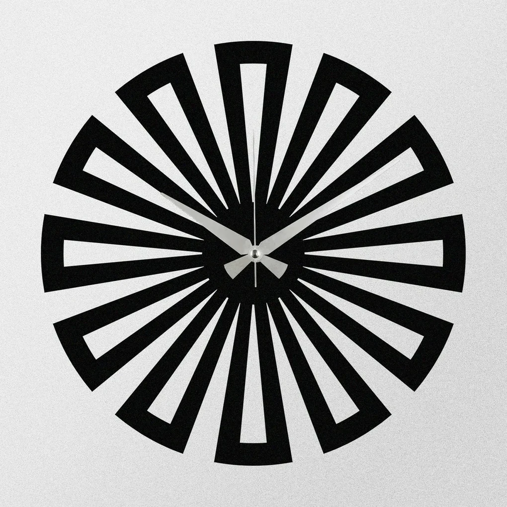 Nástenné hodiny Enzo S003 Black, 48 x 48 cm