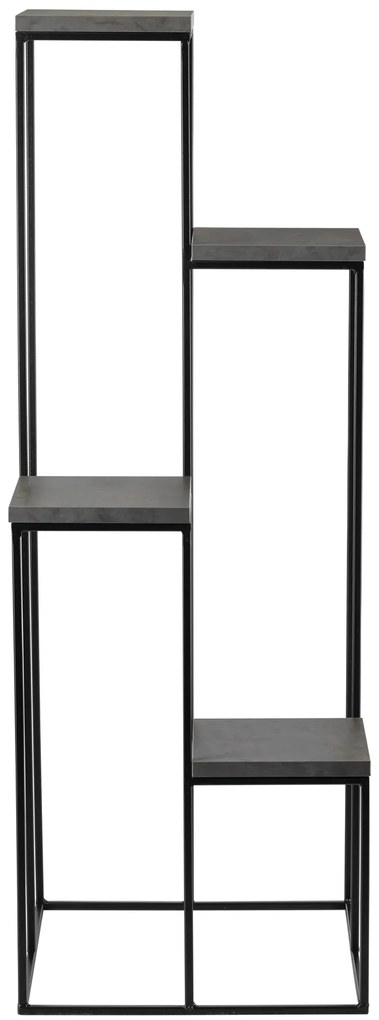 STOJAN NA KVETINÁČ KASKADA 110X40X40 CM ČIERNA/SIVÁ