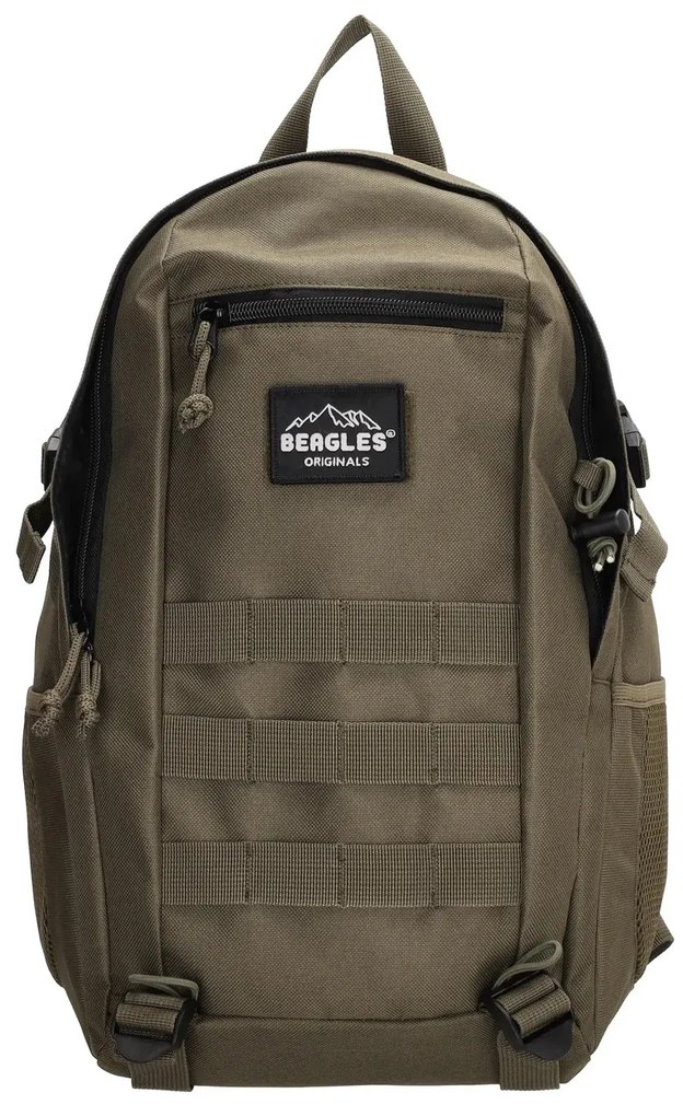 Beagles Zelený objemný batoh do školy „Sacker“ 12L