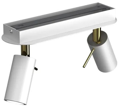 Bodové svietidlo PRESTON 2xGU10/MR11/40W/230V biela/zlatá