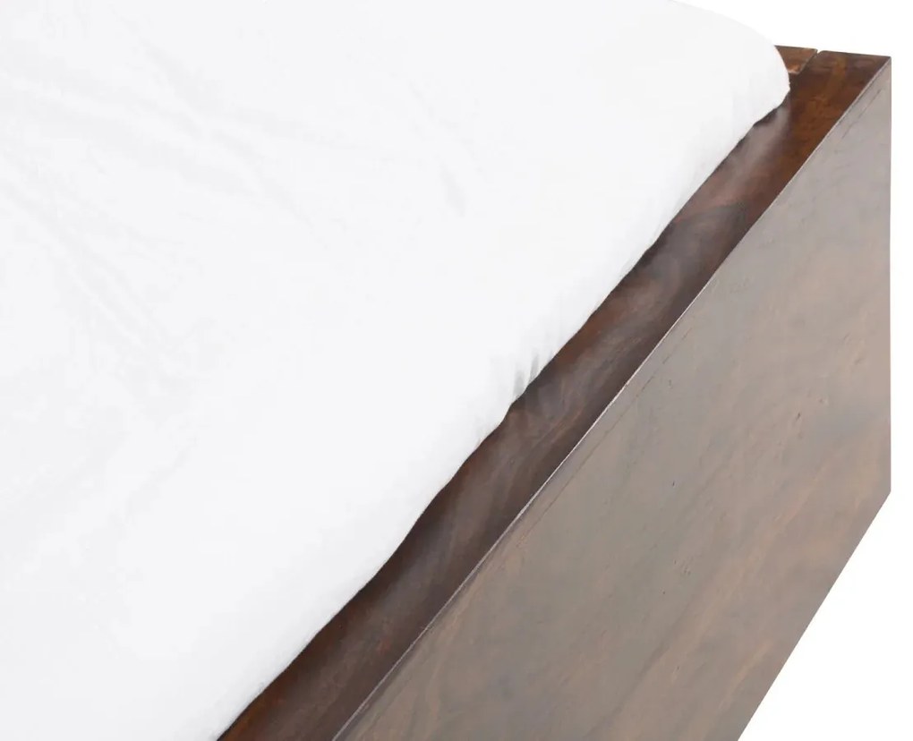 furniture-nabytek.cz - Masívna posteľ Palison z palisandrového dreva, lakovaná, hnedá – 192×212×110 cm