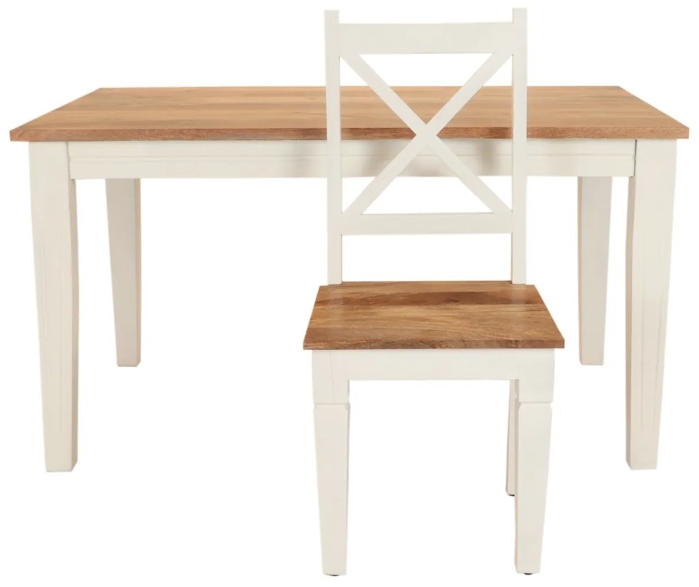 furniture-nabytek.cz - Dřevěný jídelní set pro 6 osob z dřeva mango
