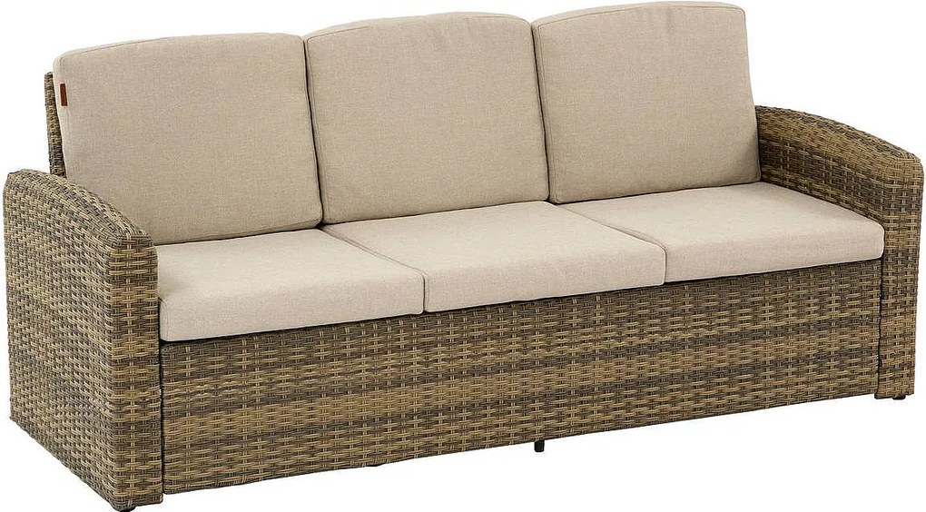 DEOKORK Ratanová zostava SANTORINI pre 5 osôb (hnedá)