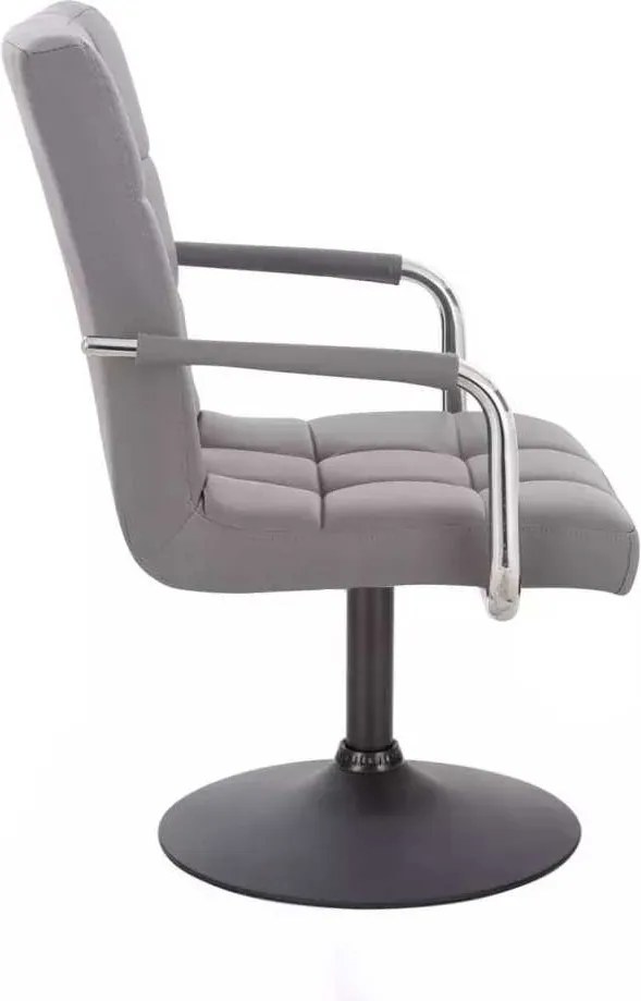 LuxuryForm DESIGN Stolička VERONA na čiernom tanieri - šedá