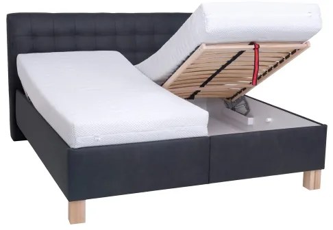 Čalúnená posteľ s matracom a úložným priestorom VIOLET 160x200 cm antracit
