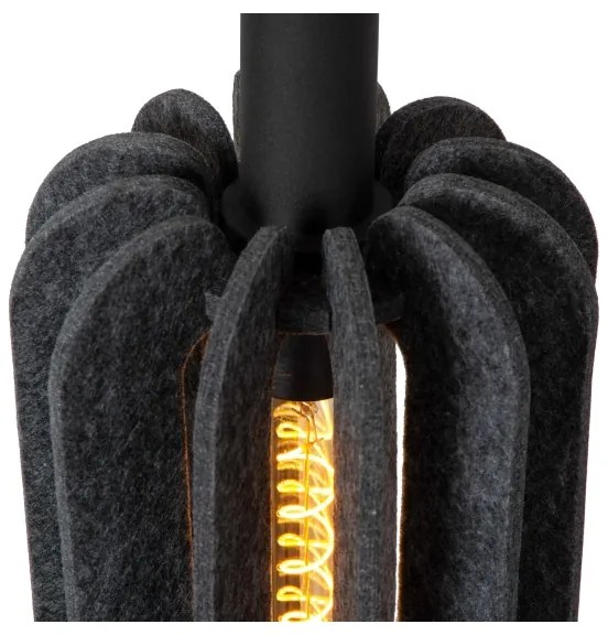 Lucide 45492/01/36 - Luster na lanku RAFAL 1xE27/40W/230V čierna/šedá