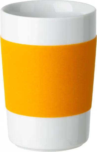 Kahla - Veľký pohár s oranžovo-žltým pásom Kahla touch! 350ml (K100102)