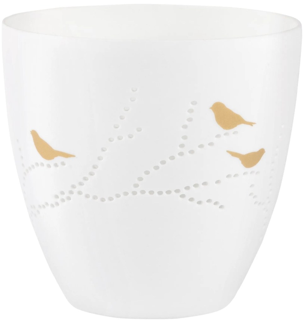 räder Porcelánový svícen Gold Birds Large