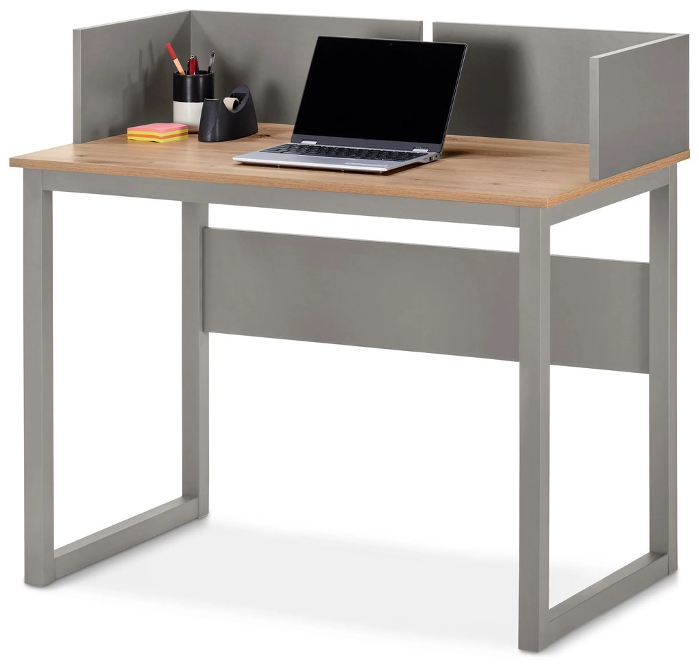 Stolík s obrubou po bokoch, sivý