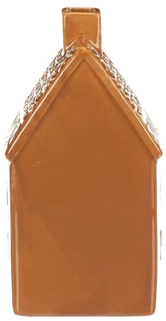 Keramický perníkový poschodový domček LED, hnedá