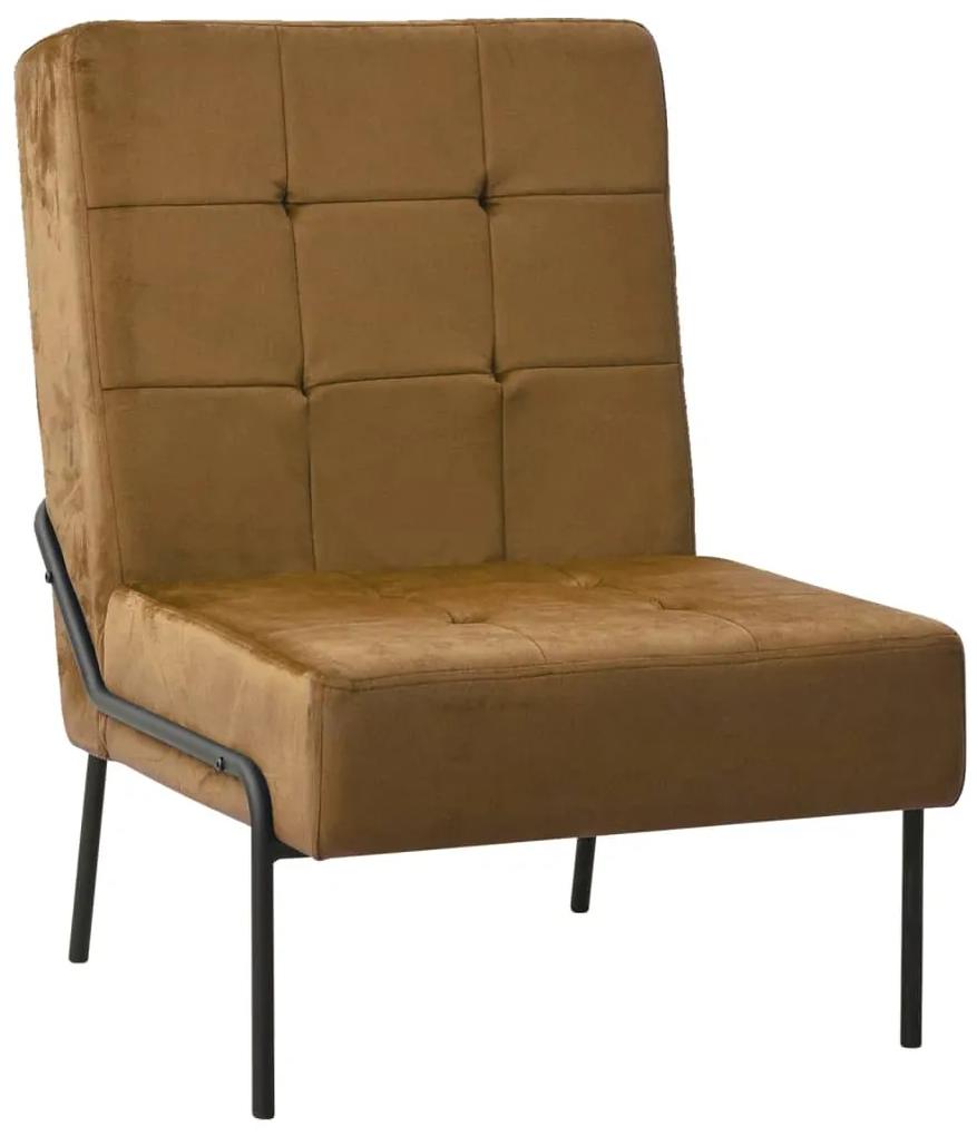 vidaXL Relaxačná stolička 65x79x87 cm hnedá zamatová
