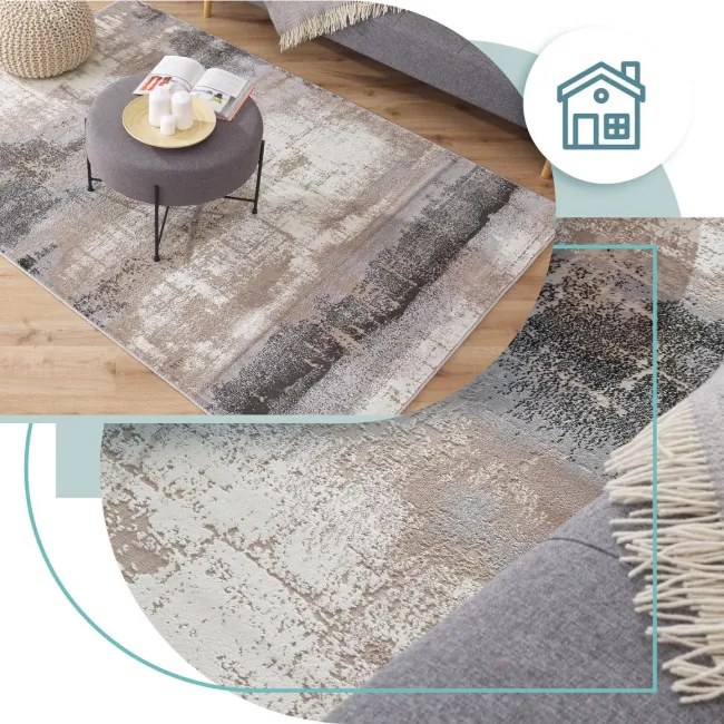 Koberec Agnella Soft Shrink Foggy popolový