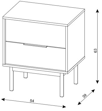 Nočný stolík ELI béžový