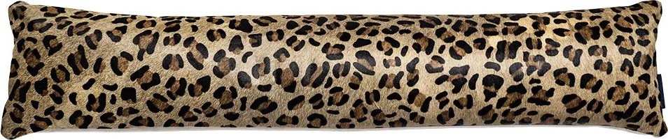 Kožený dlhý vankúš z hovädzej kože Cow leopard - 90*20*10cm