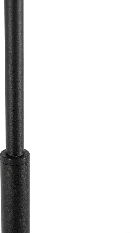 Moderná stojaca lampa čierna so zlatým okrúhlym - VT