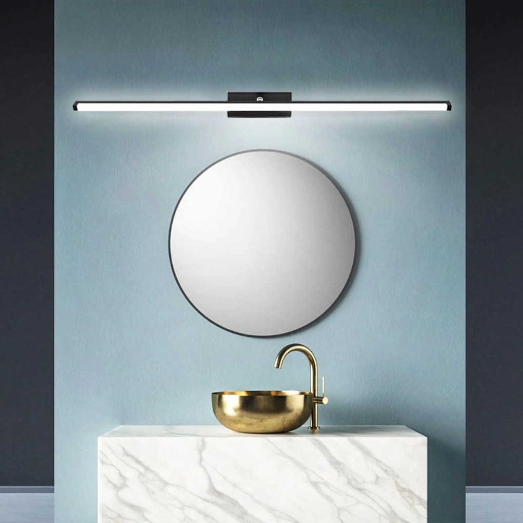 Toolight Rea - Toolight, LED kúpeľňové svietidlo nad zrkadlo 20W 100CM APP375-1W, čierna, OSW-05005