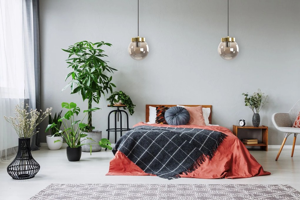 Toolight Toolight, stropné svietidlo 1xE27 APP1151-1CP, zlatá-dymové sklo, OSW-01490